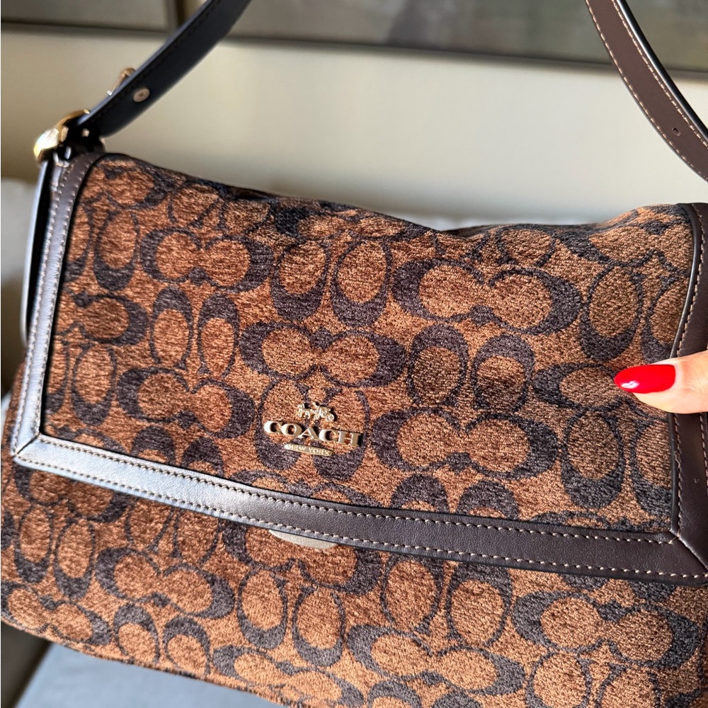 Coach Chenille Etta Flap Bag - Picture 5 of 6